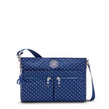 Kipling New Angie Printed Crossbody Bags Soft Dot Blue | AU 1200ZU